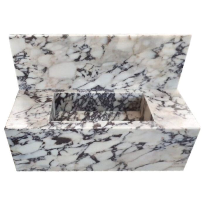 Calacatta Viola Marble Vanity Stone Sink polished 16x32x10with backsplash5