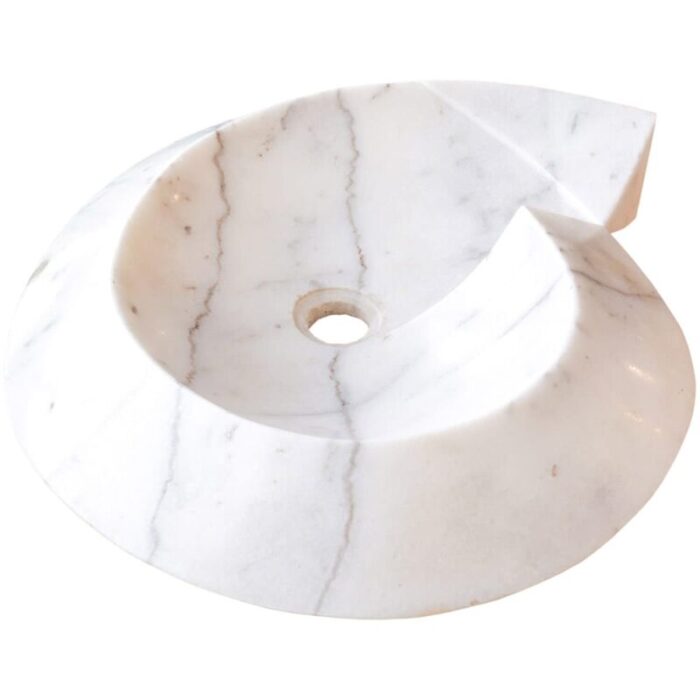 Carrara Marble Helix Shape Sink NTRVS06 W20 L23 H4 10