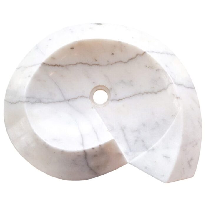 Carrara Marble Helix Shape Sink NTRVS06 W20 L23 H4 3