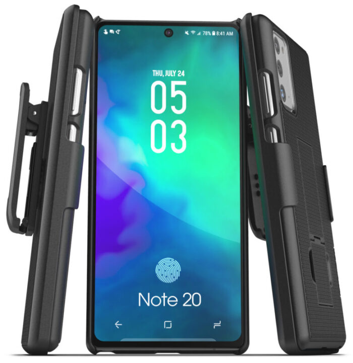 Galaxy Note 20 Duraclip Case and Holster Black Black HC130