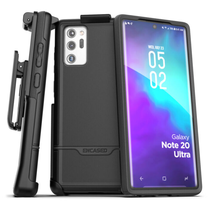 Galaxy Note 20 Ultra Rebel Case and Holster Black Black RB131BK HL