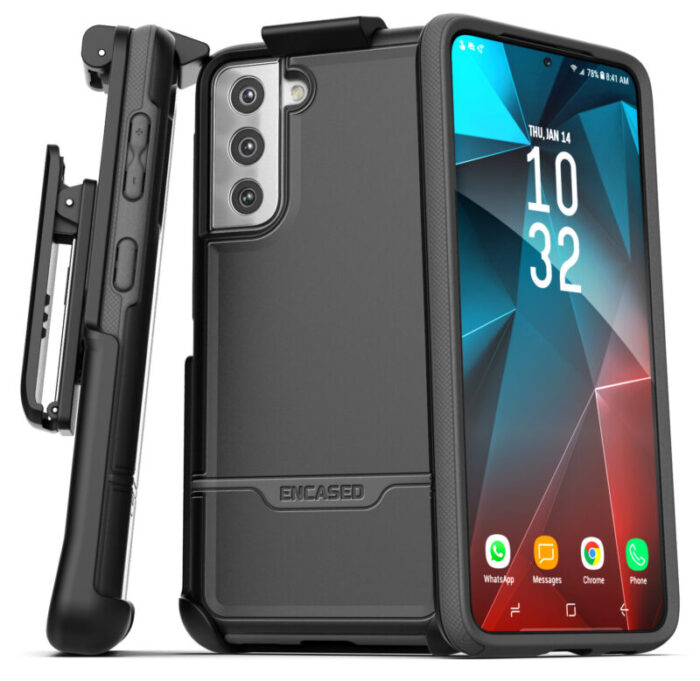 Galaxy S21 Plus Rebel Case and Holster Black Black RB144BK HL