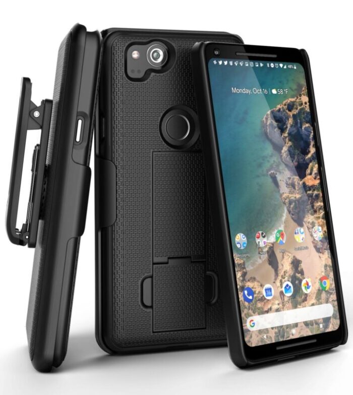 Google Pixel 2 Duraclip Case And Holster Black Black HC47