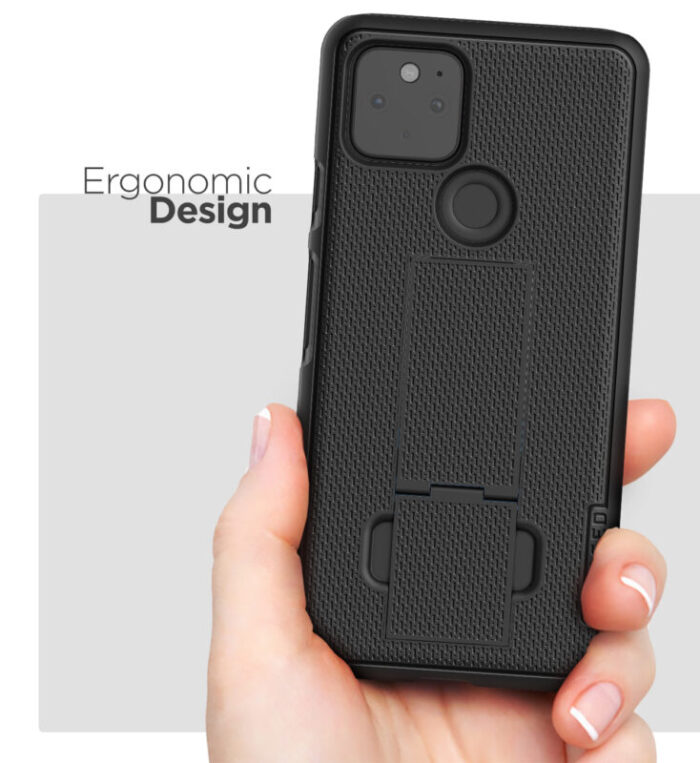 Google Pixel 5 Duraclip Case and Holster Black Black HC139 5