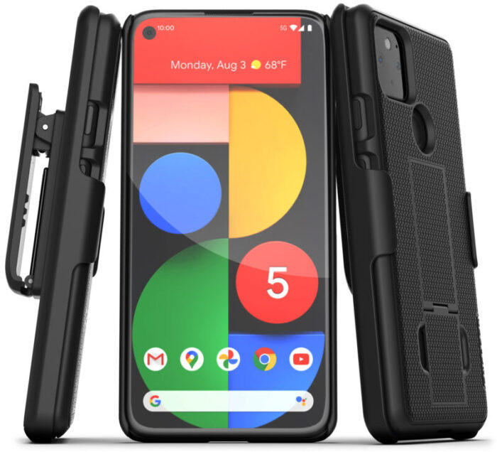 Google Pixel 5 Duraclip Case and Holster Black Black HC139