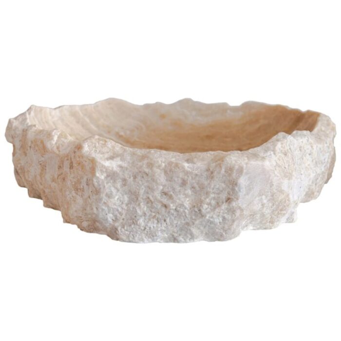 Honey Onyx Stone Rustic Vessel Sink NTRVS21 random size side product view