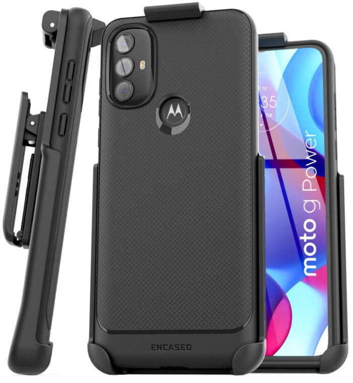 Moto G Power 2022 Thin Armor Case with Belt Clip Holster TA222BKHL