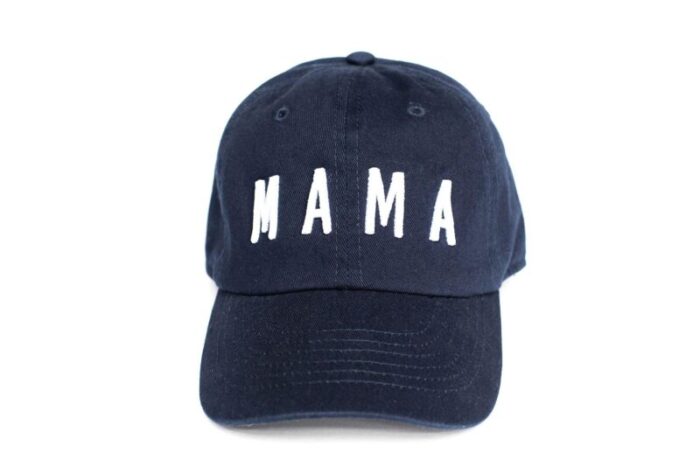 NavyMamaBaseballHat1