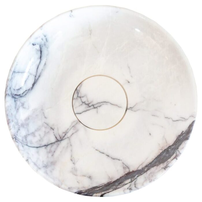 Newyork White Marble Round Sink NTRVS23 D15.5 H4 4