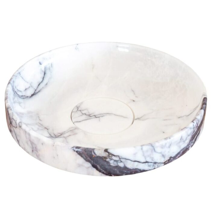 Newyork White Marble Round Sink NTRVS23 W15