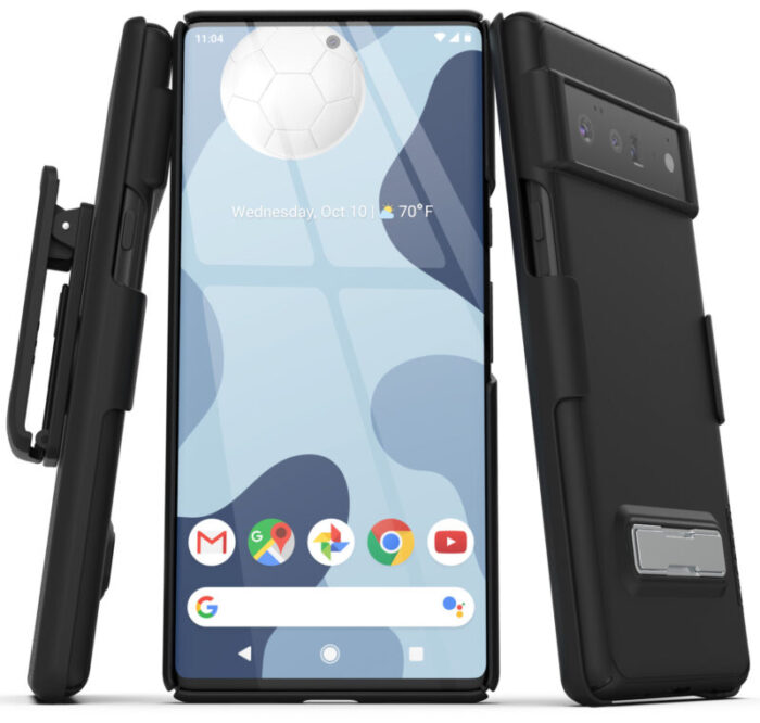 Pixel 6 Pro Slimline Case with Belt Clip Holster Black SL180