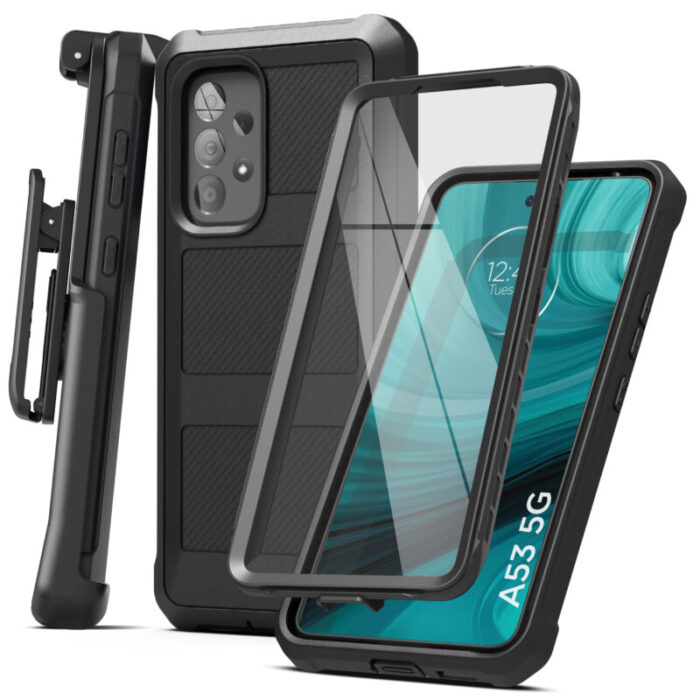 Samsung Galaxy A53 5G Falcon Shield Case with Belt Clip Holster FS223BKHL