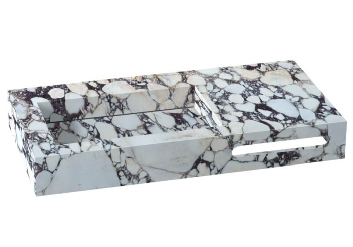 Viola Marble Designer Vanity Wall mount Rectangular Sink W 18 L 60 H 8 built in towel holder product shot