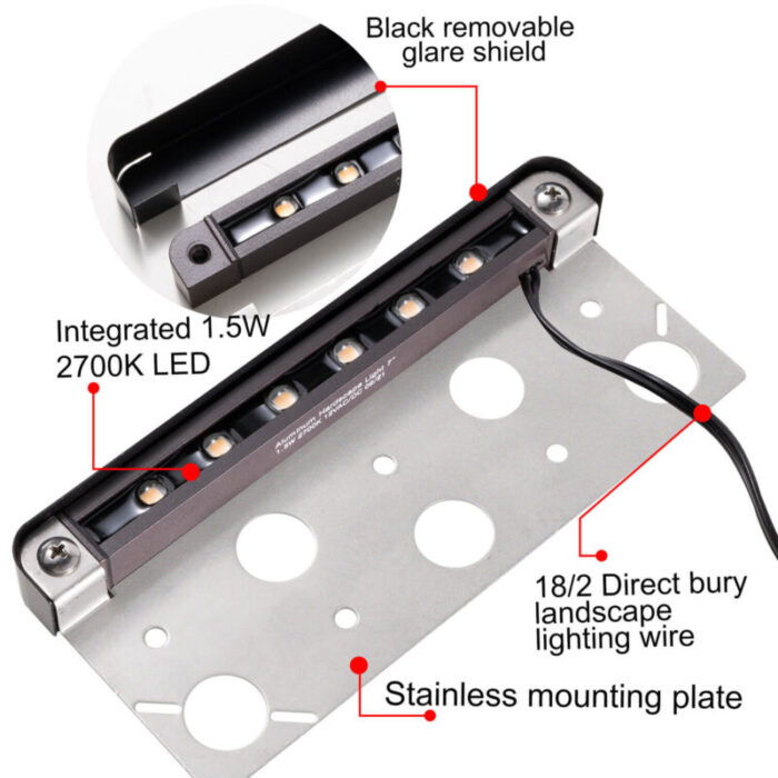 aluminum low voltage hardscape lighting