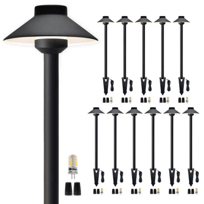 black brass landscape pathway light bulb pack 12