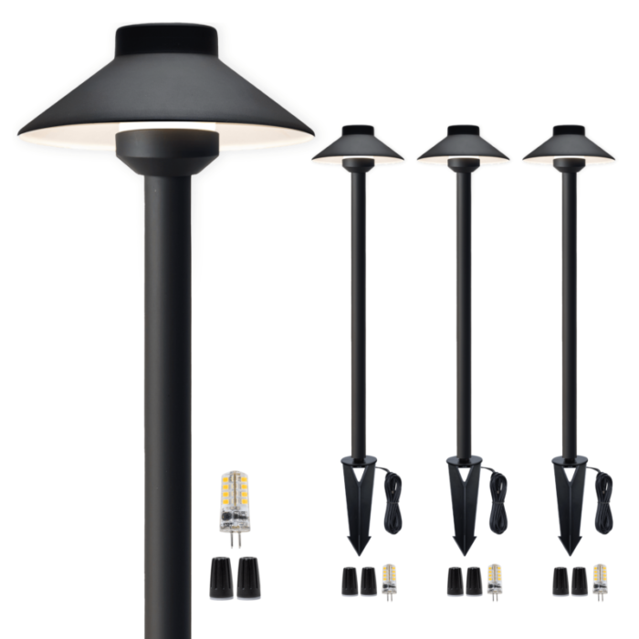 black brass landscape pathway light bulb pack 4