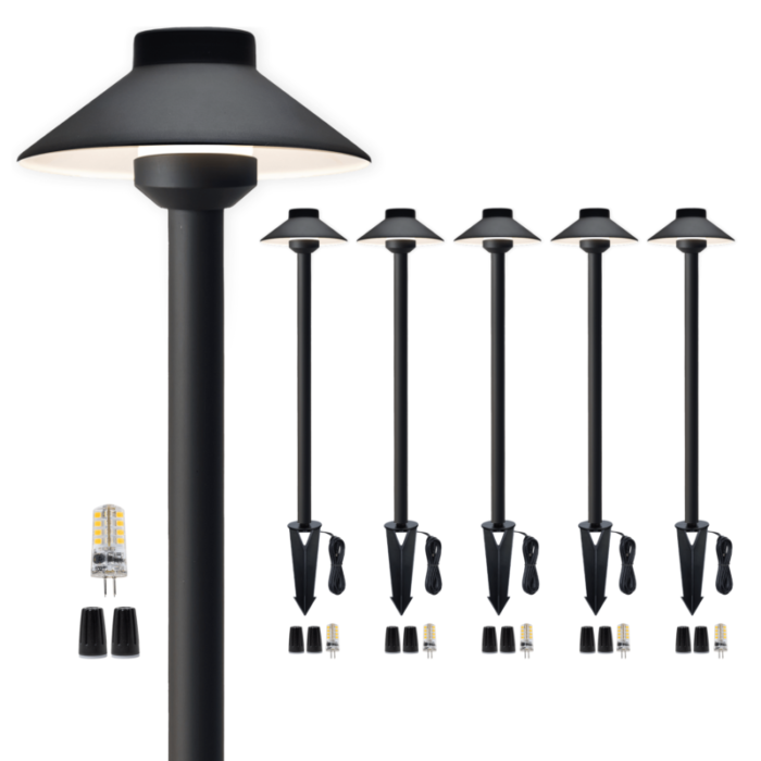 black brass landscape pathway light bulb pack 6