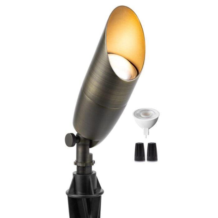 brass landscape spotlights with replaceable bulb 1