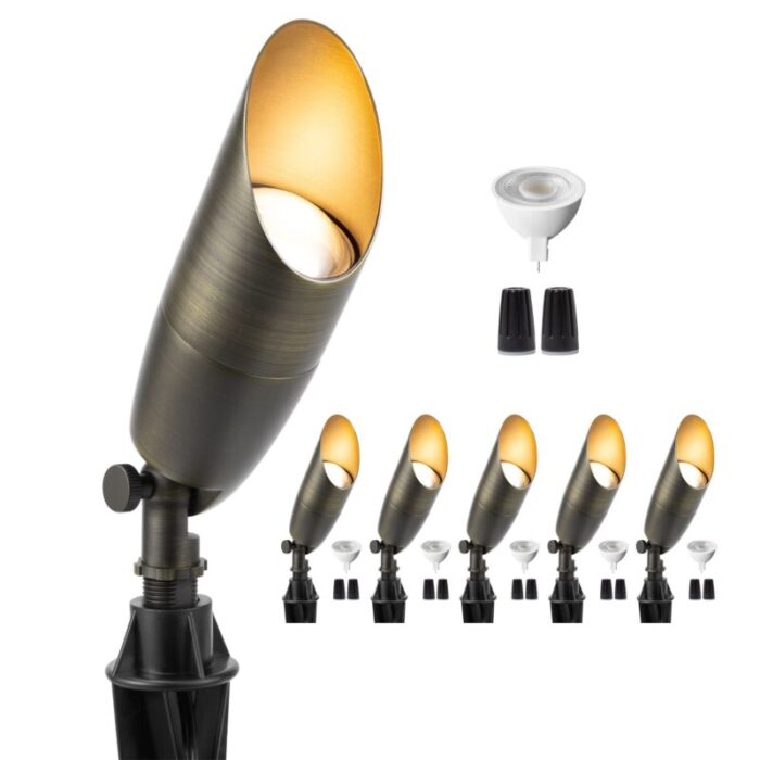 brass landscape spotlights with replaceable bulb 6