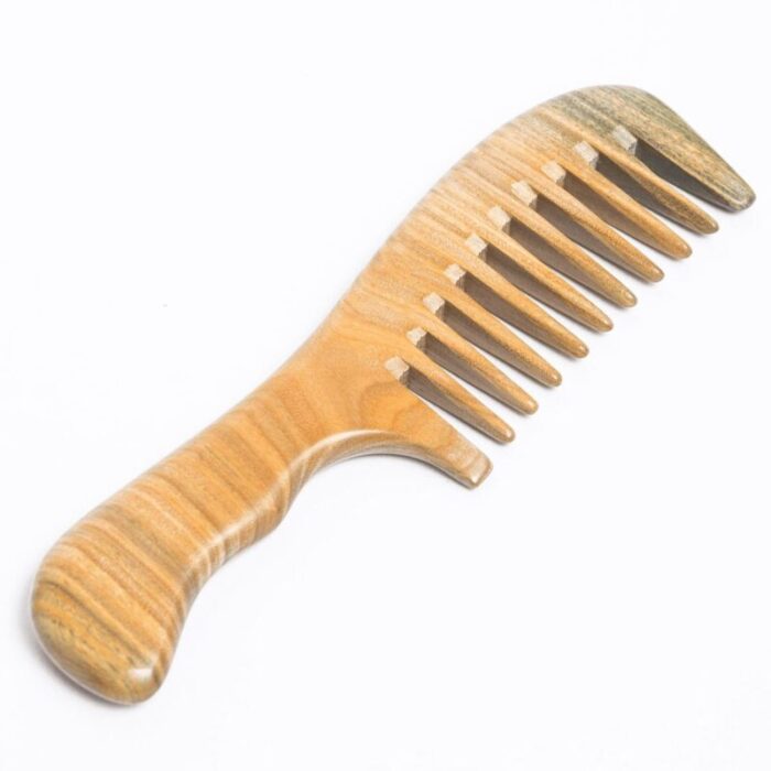 brooklyn made natural sandalwood wide tooth comb 30048940458095