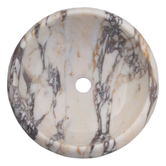 calacatta viola marble bathroom sinkD16 H6 polished top view