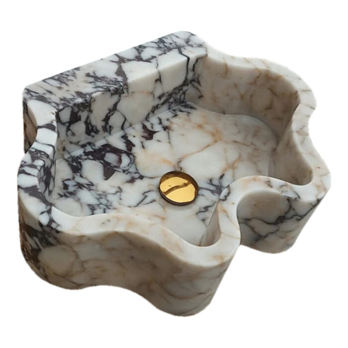 calacatta viola marble wall mount bathroom sink W16 L21 H6 angle corner view3