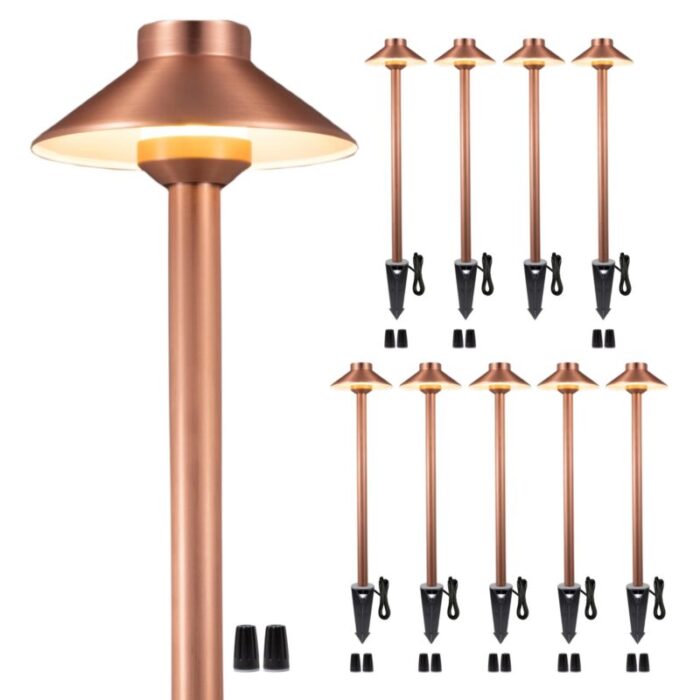 copper brass path light 10