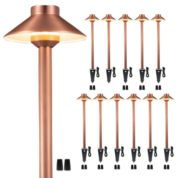 copper brass path light 12