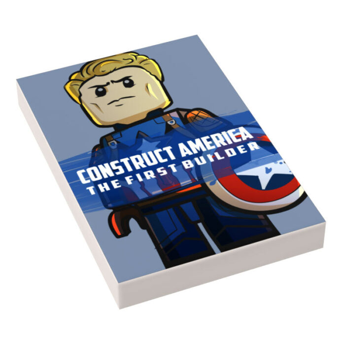 custom lego captain america first avenger movie tile