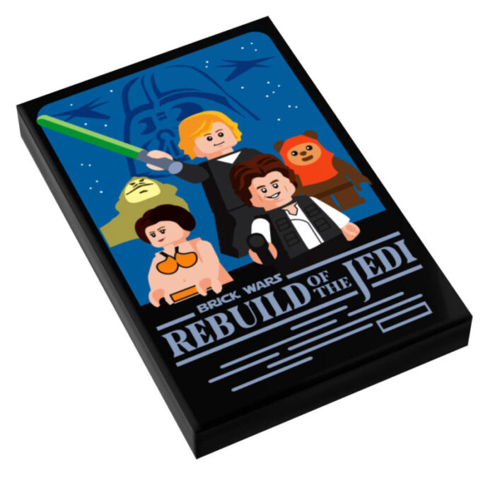 custom lego return of jedi star wars movie tile