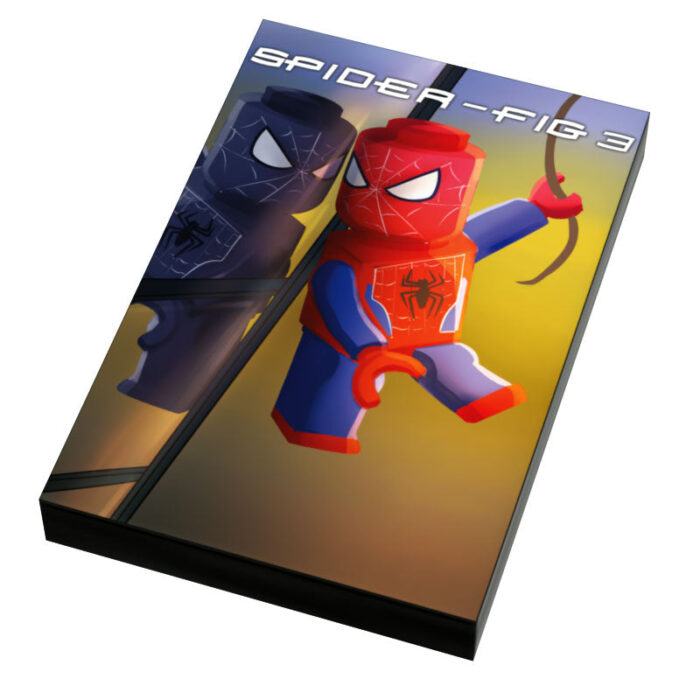 custom lego spidey3 movie cover tile