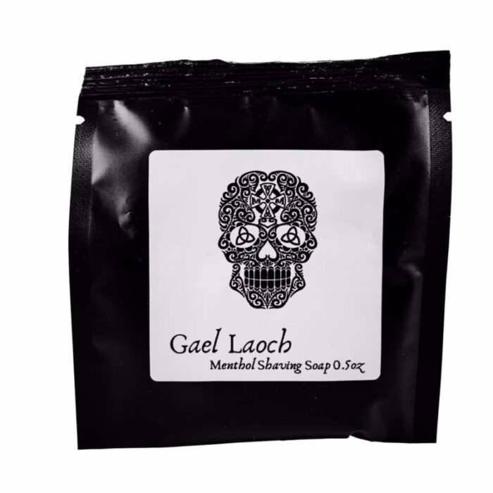 gael laoch white menthol shaving soap sample pouch