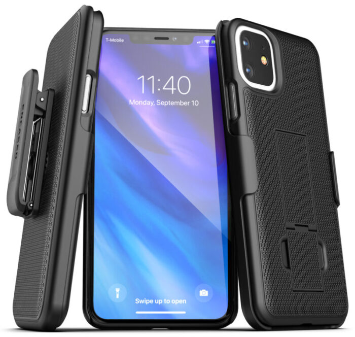 iPhone 11 Duraclip Case and Holster Black Black HC102