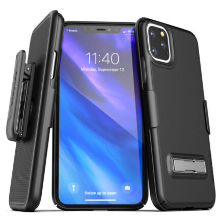 iPhone 11 Pro Slimline Case and Holster Black Black SL101