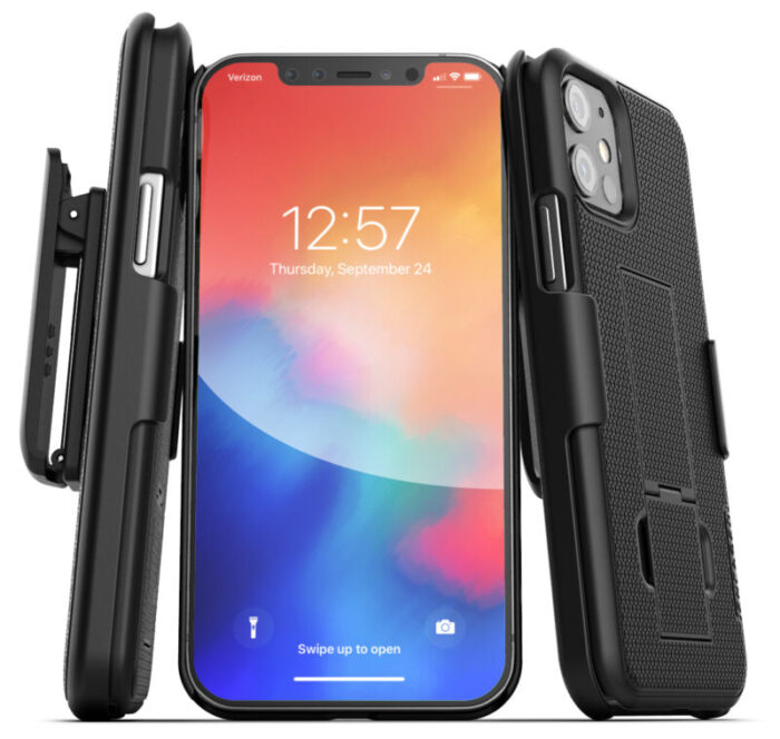 iPhone 12 Duraclip Case And Holster Black Black HC128