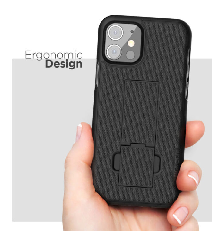 iPhone 12 Duraclip Case And Holster Black Black HC128 8