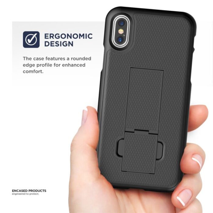 iPhone X Duraclip Case And Holster Black Black HC45 1