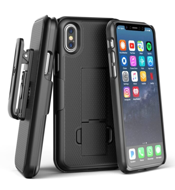 iPhone X Duraclip Case And Holster Black Black HC45