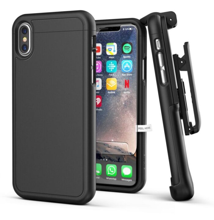 iPhone X Slimshield Case And Holster Black Black SD45BK HL