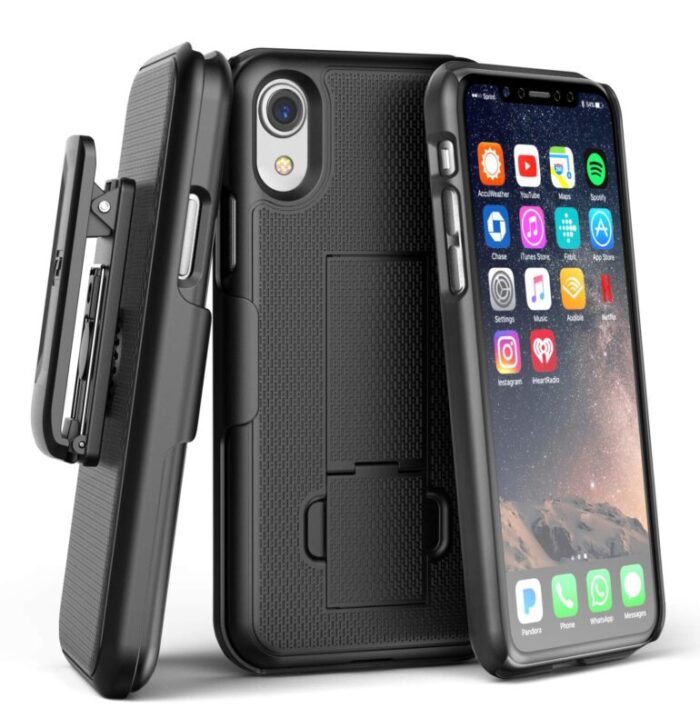 iPhone XR Duraclip Case And Holster Black Black HC71