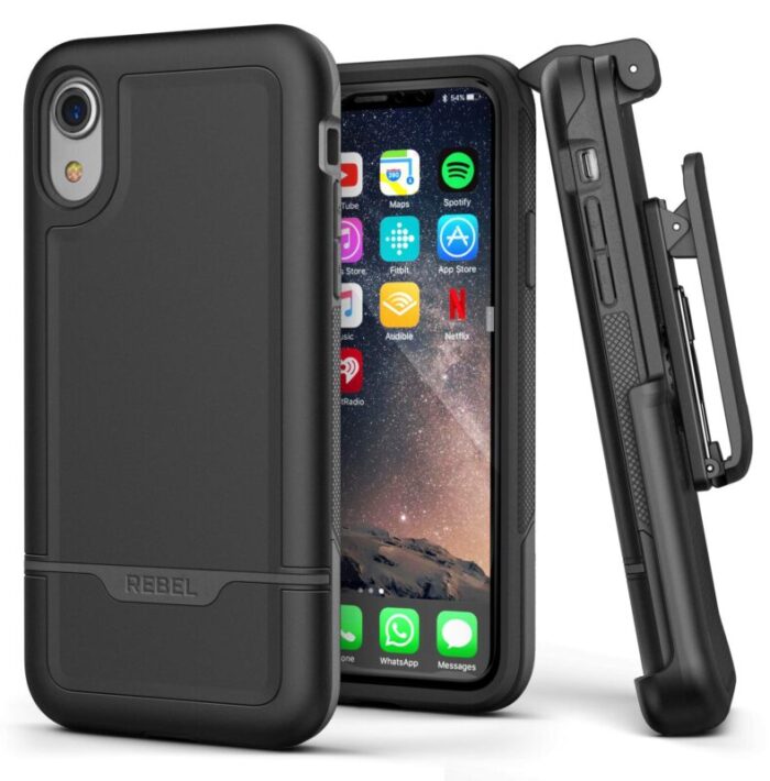 iPhone XR Rebel Case And Holster Black Black RB71BK HL