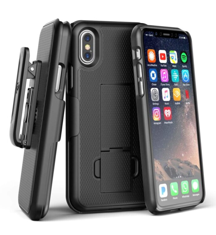 iPhone XS Max Duraclip Case And Holster Black Black HC72