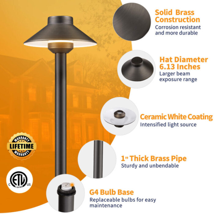 landscape path lighting kit solid brass g4