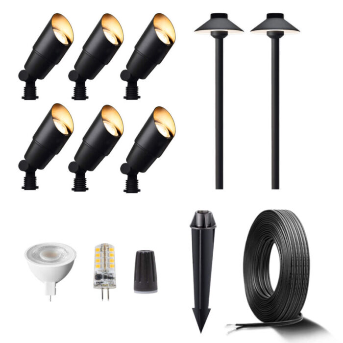 landscape lighting kit 2101 2401 6 2 black