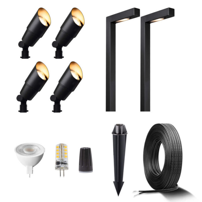 landscape lighting kit 2101 2404 4 2 black