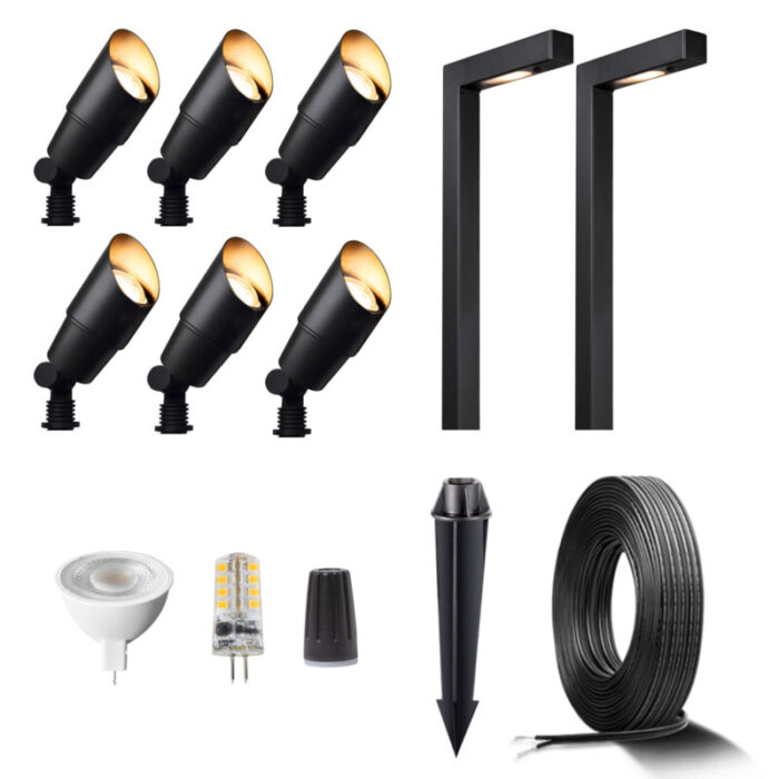 landscape lighting kit 2101 2404 6 2 black