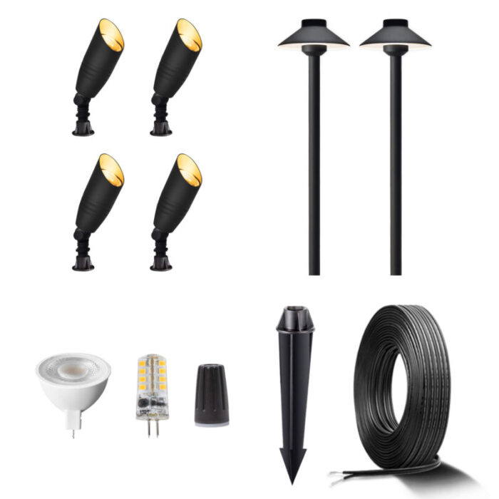 landscape lighting kit 2105 2401 4 2 black