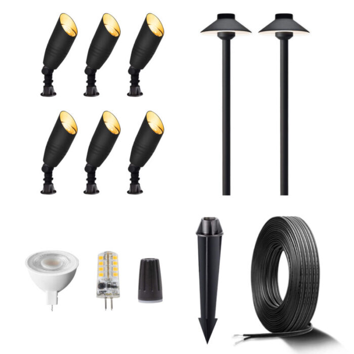 landscape lighting kit 2105 2401 6 2 black