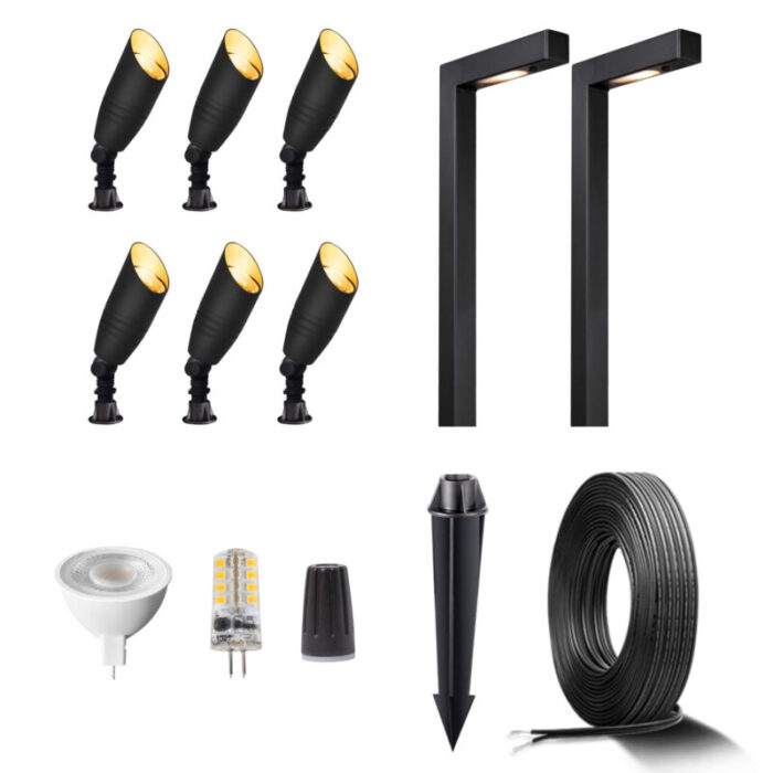 landscape lighting kit 2105 2404 6 2 black