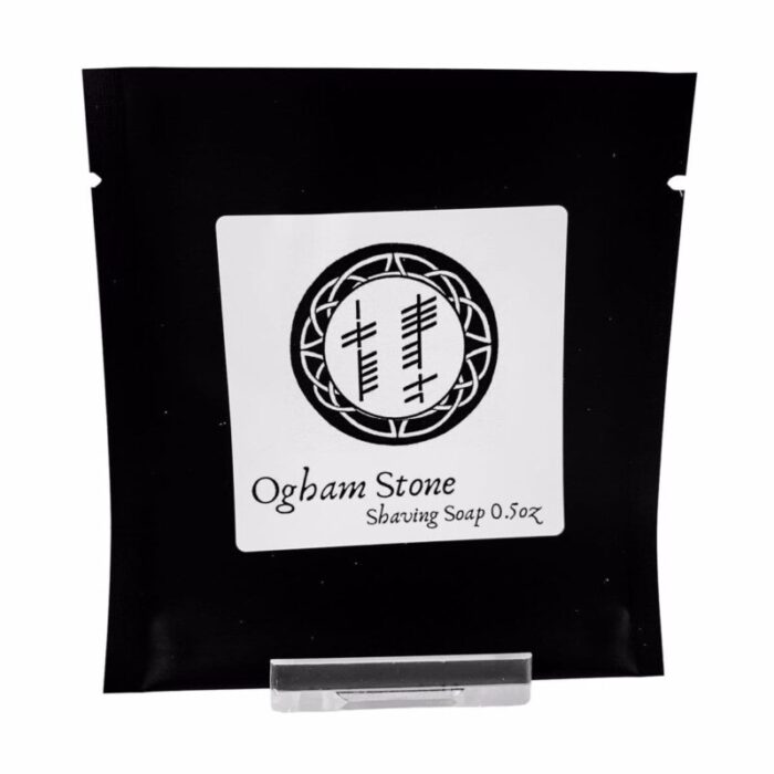 ogham stone sample shaving soap by murphy and mcne